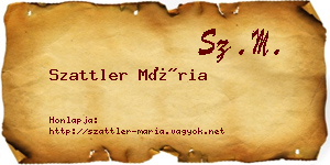 Szattler Mária névjegykártya